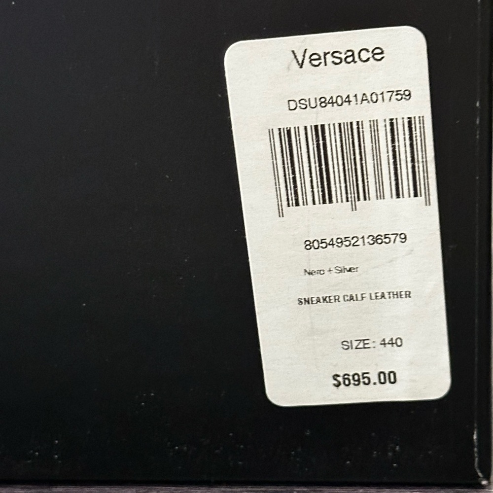 Versace Greca Sneaker 'Black size 44 . Size 11 shoes sneakers in box - Picture 7 of 12
